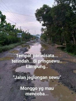 Jalan Rusak, “Wisata Jeglongan Sewu” Ternyata Ada di Ambarawa Kabupaten Pringsewu