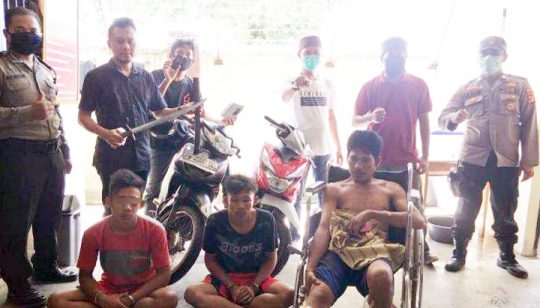 Tiga Begal Dibekuk Polisi di Tulangbawang Barat, Satu Ditembak