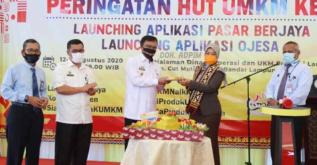 Wagub Lampung Luncurkan Aplikasi Pasar Berjasa dan Ojesa