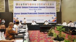 Rapat Umum Pemegang Saham Luar Biasa (RUPS LS) Bank Lampung, Kamis (21/4/2022).