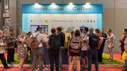 Suasana stand Jawa Barat pada World of Coffee Italia, 23-25 Juni 2022 lalu.