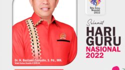 Bustami Zainudin: Hari Guru Nasional 2022 Momentum Kebangkitan Pendidikan Indonesia