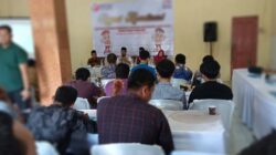 Suasana rapat koordinasi ‎pengawasan tahapan pendaftaran, verifikasi, dan penetapan partai politik peserta Pemilu tahun 2024 yang digelar oleh Bawaslu Lampung Utara di aula Hotel Cahaya Kotabumi, Jumat (25/11/2022).