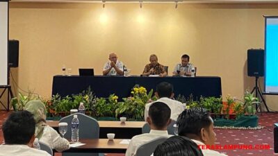 Suasana uji kompetensi dalam seleksi terbuka JPTP Pemkab Lampung Utara, Senin (9/10/2023).