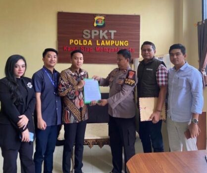 Laporan LISAN Bandarlampung diterima pihak Polda Lampung.